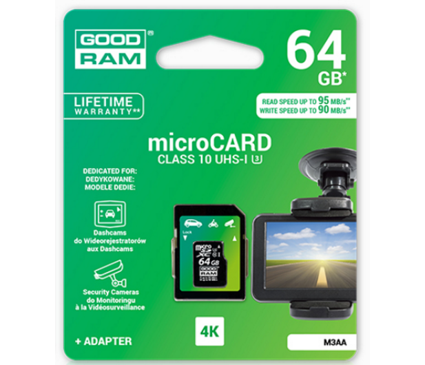 GOODRAM MicroSDXC 64GB 95MB/s M3AA-0640R11-DD - 309242 - zdjęcie 3